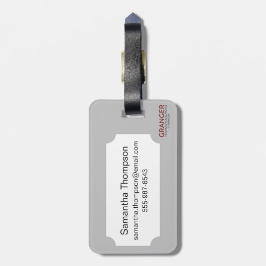 Étiquette À Bagage Phoenix, 1524 (Dos Vertical)