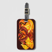 Étiquette À Bagage Phoenix mythologique immortelle Créature (Devant Vertical)