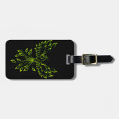 Étiquette À Bagage Phoenix vert se lève sur le noir (Devant horizontal)