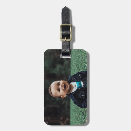 Étiquette À Bagage Photo Bébé mignonne (Devant Vertical)