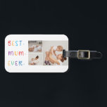 Étiquette À Bagage Photo Collage moderne et coloré Meilleur cadeau de<br><div class="desc">Un collage photo moderne et le cadeau coloré "Best Mom Ever" est un cadeau réfléchi et personnalisé pour toute mère. La photo de collage est une collection de différentes images qui ont été arrangées avec art pour former une composition cohésive et visuellement attrayante. Ces photos peuvent présenter des souvenirs chéris,...</div>