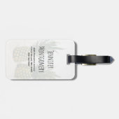 Étiquette À Bagage Photo de 2 ananas sur une plage (Dos horizontal)