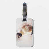 Étiquette À Bagage Photo de chat de animal moderne (Dos Vertical)