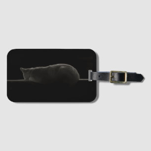 Étiquette À Bagage Photo de chat Silhouette
