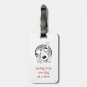 Étiquette À Bagage Photo de chien (Dos Vertical)