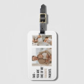 Étiquette À Bagage Photo de collection moderne et cadeau de Fête des (Devant Vertical)