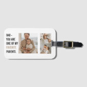 Étiquette À Bagage Photo de collection moderne et cadeau de Fête des (Devant Horizontal)