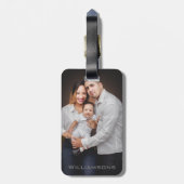 Étiquette À Bagage Photo de famille personnalisée (Dos Vertical)