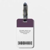 Étiquette À Bagage Photo de l'employé, Code barre, Logo, Nom (Dos Vertical)