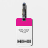 Étiquette À Bagage Photo de l'employé, Code barre, Logo, Nom (Dos Vertical)