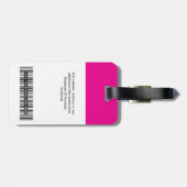 Étiquette À Bagage Photo de l'employé, Code barre, Logo, Nom (Dos horizontal)