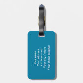 Étiquette À Bagage Photo de l'iceberg Antarctique avec texte (Dos Vertical)