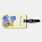 Étiquette À Bagage photo de l'ours en peluche (Devant horizontal)