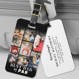 Étiquette À Bagage Photo de papa personnalisé pour le golf