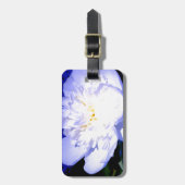 Étiquette À Bagage Photo de pivoine blanche et violette (Devant Vertical)
