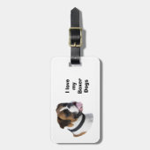 Étiquette À Bagage Photo de portrait de chien de boxeur (Devant Vertical)