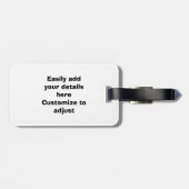 Étiquette À Bagage Photo de portrait de chien de boxeur (Dos horizontal)