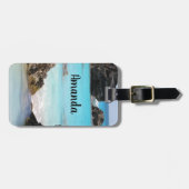 Étiquette À Bagage Photo de Tropical Island Coast & Sea (Devant horizontal)