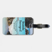 Étiquette À Bagage Photo de Tropical Island Coast & Sea (Dos horizontal)