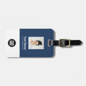 Étiquette À Bagage Photo d'identité de l'employé, Code Qr, Logo, Nom (Devant horizontal)