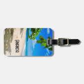 Étiquette À Bagage Photo d'une belle plage tropicale ensoleillée (Devant horizontal)