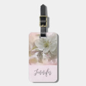 Étiquette À Bagage Photo en fleurs de pomme blanche (Devant Vertical)