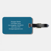 Étiquette À Bagage Photo et nom de l'animal, Coordonnées (Dos horizontal)