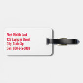 Étiquette À Bagage Photo Kitten Glamor (Dos horizontal)