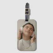Étiquette À Bagage Photo personnalisée (Devant Vertical)
