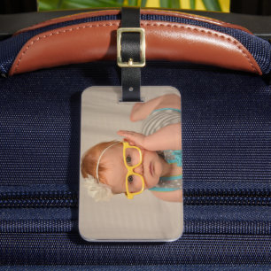 Étiquette À Bagage Photo personnalisée à deux côtés pour bébé