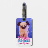 Étiquette À Bagage Photo personnalisée Cute rose bleu Plushie Power (Dos Vertical)