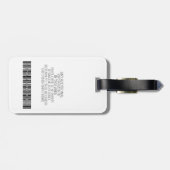 Étiquette À Bagage Photo personnalisée de l'employé, Code barre, Nom  (Dos horizontal)