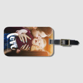 Étiquette À Bagage Photo personnalisée de superposition "Love" (Devant Horizontal)