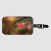Étiquette À Bagage Photo Red Fall Leaf Nature (Devant Horizontal)