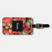 Étiquette À Bagage Photo Red Juicy Strawberries (Devant horizontal)