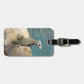 Étiquette À Bagage Photographie de la faune tropicale Iguana à St. Th (Devant horizontal)