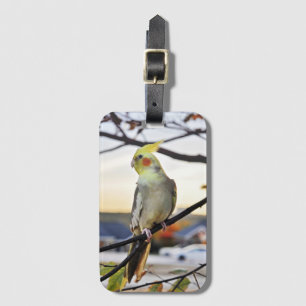 Étiquette À Bagage Photographie de profil de Cockatiel