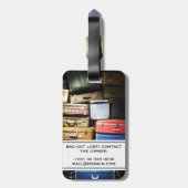 Étiquette À Bagage Photographie des valises (Dos Vertical)