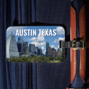 Étiquette À Bagage Photographie du ciel de la ville d'Austin Texas