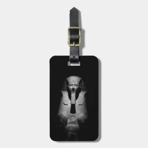 Étiquette À Bagage Photographie du roi pharaon noir et blanc