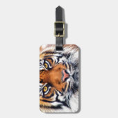 Étiquette À Bagage Photographie masculine de peinture de tigre (Devant Vertical)