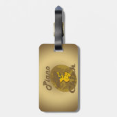 Étiquette À Bagage Piano Chick #6 (Dos Vertical)