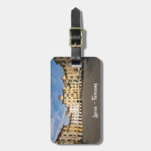 Étiquette À Bagage Piazza Anfiteatro carré à Lucques - Toscane, Itali (Devant Vertical)