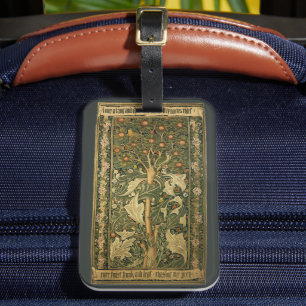 Étiquette À Bagage Pic de William Morris, Art textile Vintage