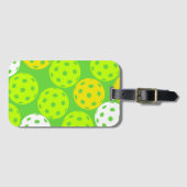 Étiquette À Bagage Pickleball Anniversaire Soirée Sport Vert (Devant Horizontal)