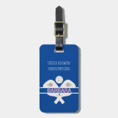 Étiquette À Bagage Pickleball Best Grand-mère Paddle Floral (Devant Vertical)