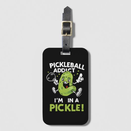 Étiquette À Bagage Pickleball-drole (Devant Vertical)