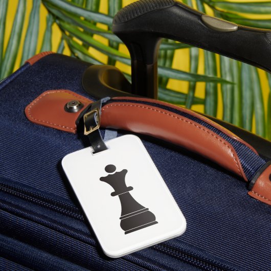 Étiquette À Bagage Pièce d'échecs noire de reine (Insitu Rectoal 1)