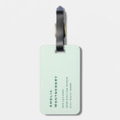 Étiquette À Bagage Pièces en or Lucky Horseshoe et Clover (Dos Vertical)