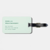 Étiquette À Bagage Pièces en or Lucky Horseshoe et Clover (Dos horizontal)